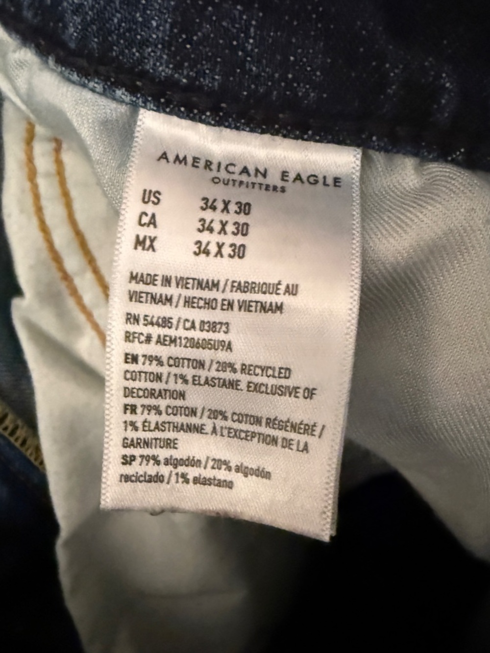 Mens American Eagle jeans 34x30 - Picture 4 of 4